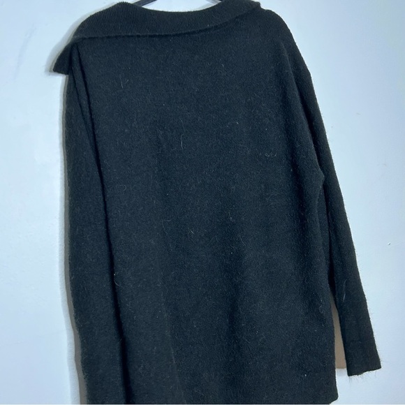 H&M Sz S Black Relaxed V Neck Sweater - Picture 6 of 8
